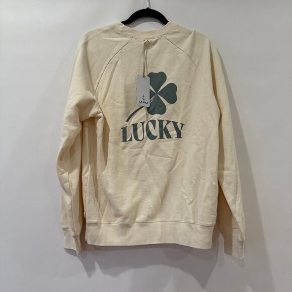 Mother La Paz Cunha Sweatshirt Lucky Ecru White Size M NWT - Picture 4 of 9